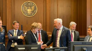 El camarista Carlos Mahiques disertó en Georgetown