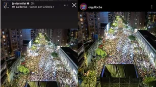 Insólito: Javier Milei subió una foto de la Marcha del Orgullo como si fuera su cierre de campaña en Córdoba