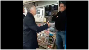 El kiosquero que le rechazó la mano a Macri: "Le cantaron la marcha peronista y se tuvo que ir del lugar"