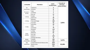 Coronavirus: "CABA, Buenos Aires y Chaco concentran el 93% de los casos nuevos"