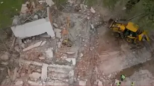 Edificio en construcción se desplomó sobre la colectora de General Paz