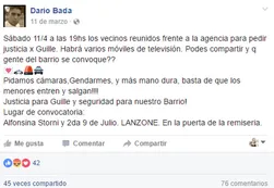 Badaracco pedía Justicia por un asesinato