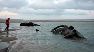 Submarino alemán que encalló durante la Primera Guerra Mundial reaparece en Francia