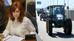 La vecina de Cristina Kirchner volvió a colgar una desafiante bandera y se sumó al Tractorazo: "Estamos hartos"