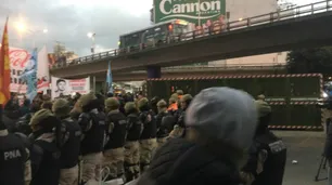 Fuerte operativo de seguridad para controlar la marcha de las organizaciones sociales