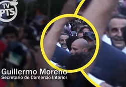 Un video de Moreno con el grupo de choque que bloqueó a la izquierda