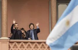 Nayib Bukele visitó a Javier Milei en la Casa Rosada y dijo que "le gusta" la gestión de LLA