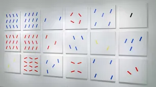 El vacío y la abstracción geométrica, ejes de la obra de Azul Caverna