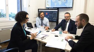 Cafiero y Guzmán analizaron alternativas para "la reactivación postcuarentena"