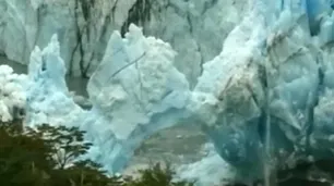 En tiempo récord, se rompió la pared del glaciar Perito Moreno