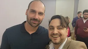 Eduardo Bolsonaro hace campaña en Buenos Aires y cenó en Puerto Madero con Pichetto, Marra, De la Torre y Píparo