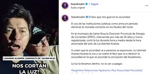 Corte de luz en acto de LLA en Corrientes: Almirón denuncia sabotaje y la DPEC alega falla técnica
