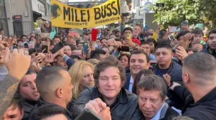 Tras la derrota en La Rioja, Milei recorrió Tucumán para apoyar a Ricardo Bussi como candidato a gobernador