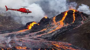 Video: asombrosa erupción de un volcán sorprendió a Islandia