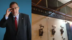El edificio Kavanagh seguía sin luz y Carlos Maslatón aprovechó para mostrar una reliquia oculta