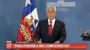 Sebastián Piñera anunció medidas de "reconstrucción" y pidió perdón a los chilenos