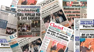 A 20 años de la crisis de 2001: qué decían las tapas de los diarios del 27 de diciembre