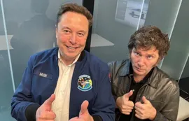 Elon Musk y Milei de nuevo juntos participando del foro liberal en el Hilton