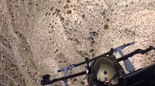 Una escaladora pasó más de una hora abrazada a una roca para no caer al vacío