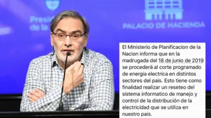 Desmienten una fake news viral sobre cortes programados de energía