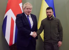 Boris Johnson, el primer líder en pisar Ucrania: reunión con Zelenski y desafió a Vladimir Putin