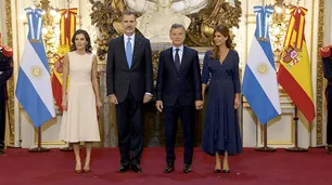 Video | Así fue la recepción de Macri a los Reyes de España