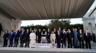 Milei en el G7: se reunió con Kristalina Georgieva y participó de la foto conjunta con todos los líderes