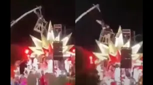 Carnaval de Gualeguaychú: se desplomó una grúa en pleno espectáculo