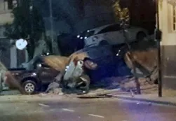 Se derrumbó una concesionaria en Villa Devoto