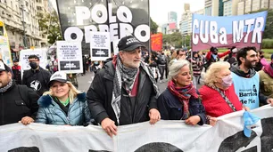 Piquetera en la 9 de Julio: “Somos pobres pero tenemos derecho a tener una buena carpa, un termo Stanley"