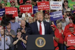 Los mitines de Trump no atraen tanto tiempo al aire como en 2016