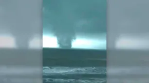 Impresionante tromba marina sorprendió en Mar del Tuyú