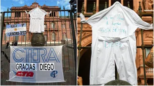 CTERA dijo presente en el adiós a Maradona: críticas en las redes sociales