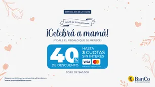 Día de la Madre: el Banco de Corrientes ofrece hasta 40% de descuento y 3 cuotas sin interés