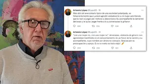 Artemio López dijo que Diego Luciani "agredió verbalmente" a su esposa y que su acompañante "le quiso pegar"