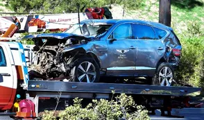 Woods iba casi a doble de límite de velocidad antes de accidente