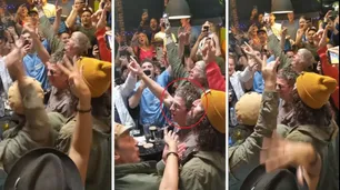 ¿Vuelve Oasis? Rodeado de fans, Noel Gallagher cantó y festejó "a lo campeón" el triunfo histórico del Manchester City