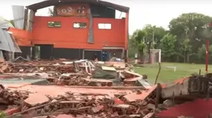 Moreno: Un club deportivo destrozado por el temporal