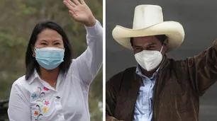 Según el conteo rápido, Pedro Castillo aventaja a Keiko Fujimori por una mínima diferencia
