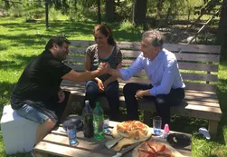 Macri visitó a un matrimonio emprendedor que pidió conocerlo por redes sociales