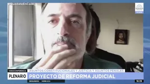 Esteban Bullrich se defendió de las críticas por usar una foto durante una sesión: "Estábamos probando Zoom"
