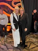 Cynthia Martos la diseñadora elegida por los K y Fabiola, vistió a Claudia Maradona