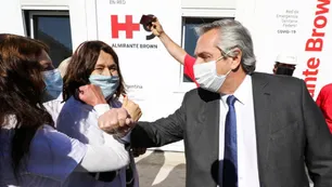 Alberto Fernández inauguró un hospital modular en Almirante Brown
