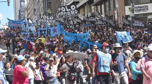 Acampe piquetero | Una manifestante se enojó con un periodista: "¿Me estás entrevistando o cuestionando?"