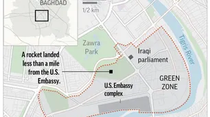Atacan la zona verde de Bagdad y milicias advierten a los iraquíes que se alejen de las bases de Estados Unidos