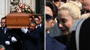 El desconsuelo de Marta Fascina, la viuda “simbólica” del Cavaliere, en el funeral de Berlusconi en Milán