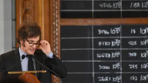 Las repercusiones del discurso de Milei en la Bolsa de Comercio