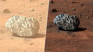 La NASA descubrió una llamativa roca rayada "estilo cebra" en Marte