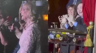"Viva la libertad, carajo": Mirtha Legrand se cruzó con Javier Milei en un desfile de Piazza y exclamó el lema libertario