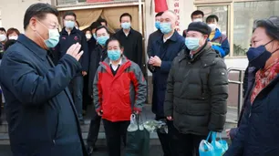 Coronavirus: Xi Jinping reapareció con barbijo y dijo que ganará la batalla